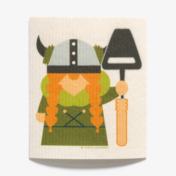 Kitchen Viking Dishcloth by Cindy Lindgren